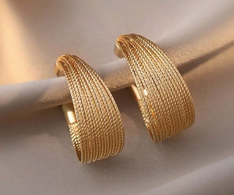 image depicting a pair of demi-fine earrings