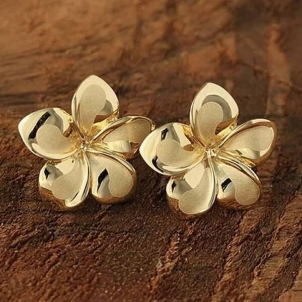 308ff1e2bd5a290bbcfa3a5f79bc31e3 Golden Hibiscus Brass Earrings