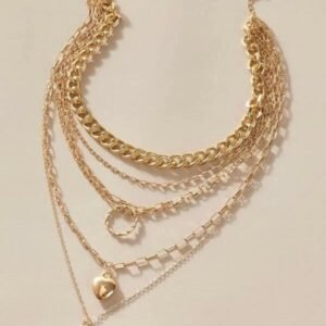 Multilayered Golden Chain Necklace