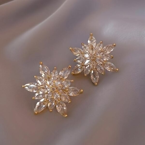 Star Shaped American Diamond Studded Earrings