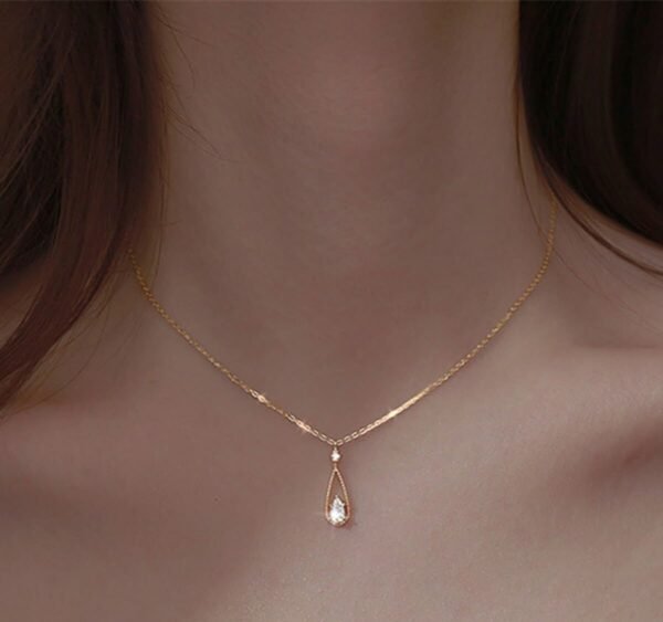 Mermaid's Tear Brass Golden Necklace