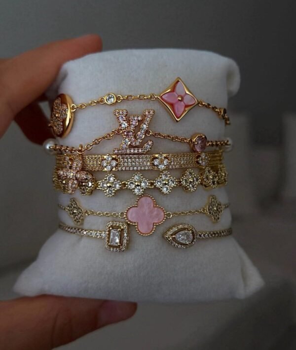 Golden Pink Bracelet Stack