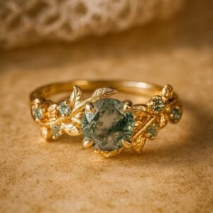 14k Blue Stone Gold Ring