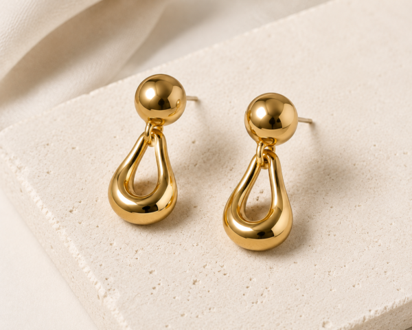 Elegant Brass Earrings