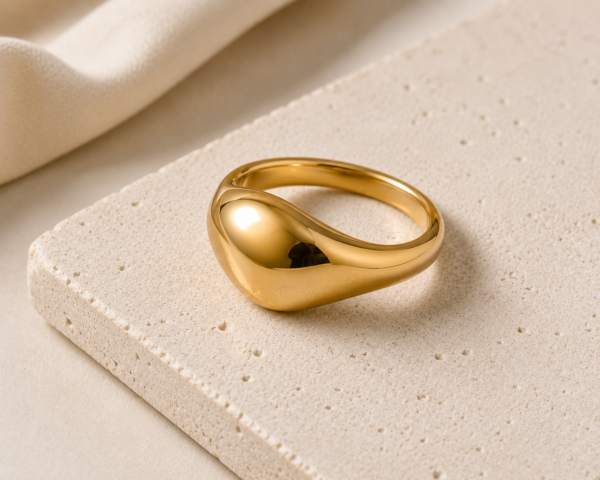 18K Gold Dome Ring